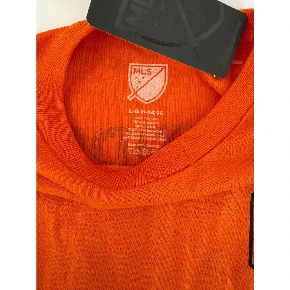 Houston Dynamo FC Kids Orange Soccer Jersey H Herrera 16‎ MLS Youth Large